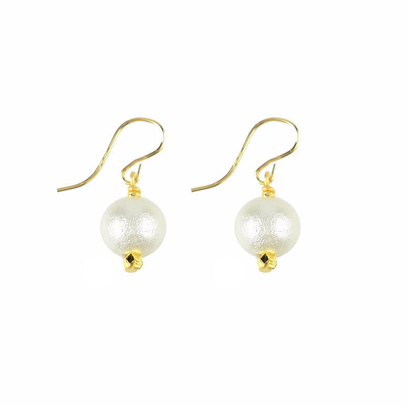 Moon and Lola Ariel Earrings - delicate and lightweight cotton pearl dangles