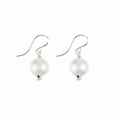Moon and Lola Ariel Earrings - delicate and lightweight cotton pearl dangles