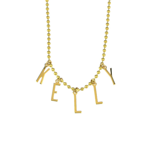 Moon and Lola - Belize Necklace with the name KELLY spelled out
