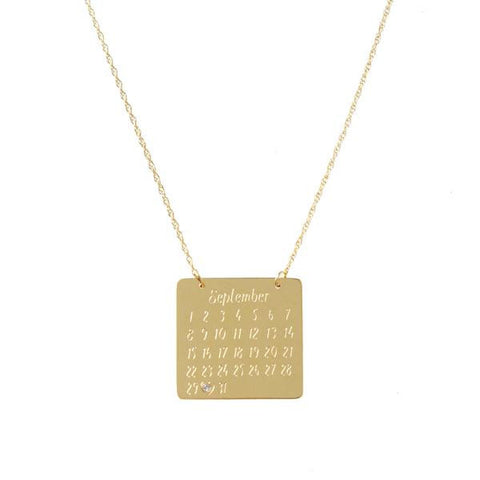 Vertical Diamond Script Nameplate Necklace