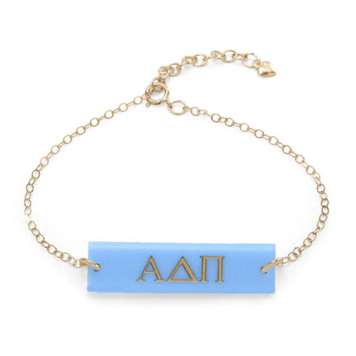 Greek Letter Bar Bracelet (WS) - Moon and Lola