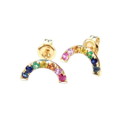 Moon and Lola - Komo Rainbow Gemstone Post Earrings