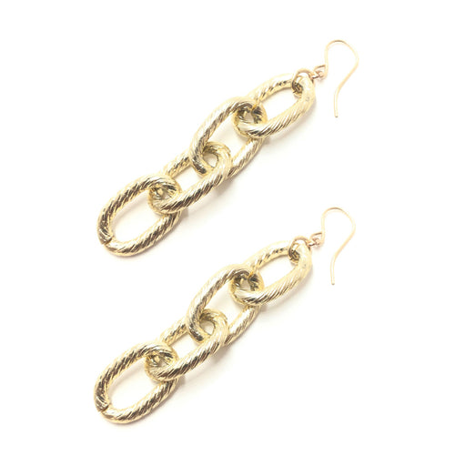 Moon and Lola - Lulee Gold Chain Drop Earrings