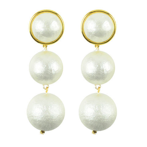 Europa Mini Cotton Pearl Earrings