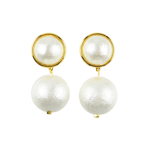 Vannes Cotton Pearl Earrings