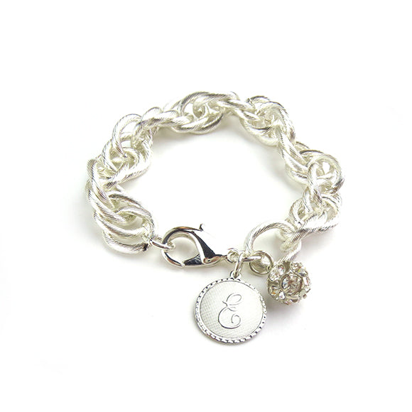 Moon and Lola - Preston Charm Bracelet Silver Cotton Pearl