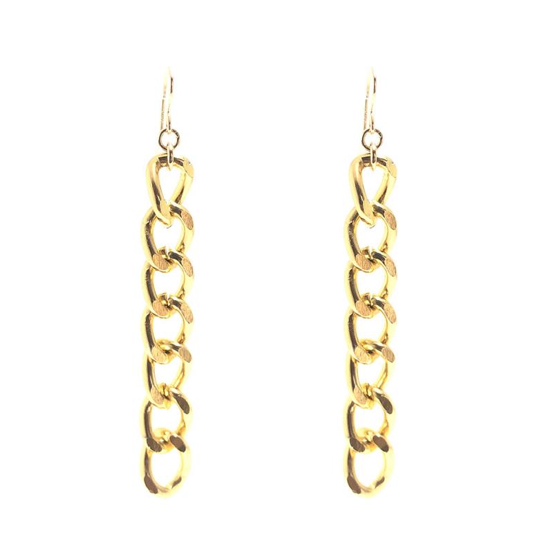 Moon and Lola - Raina Gold Chain Drop Earrings 