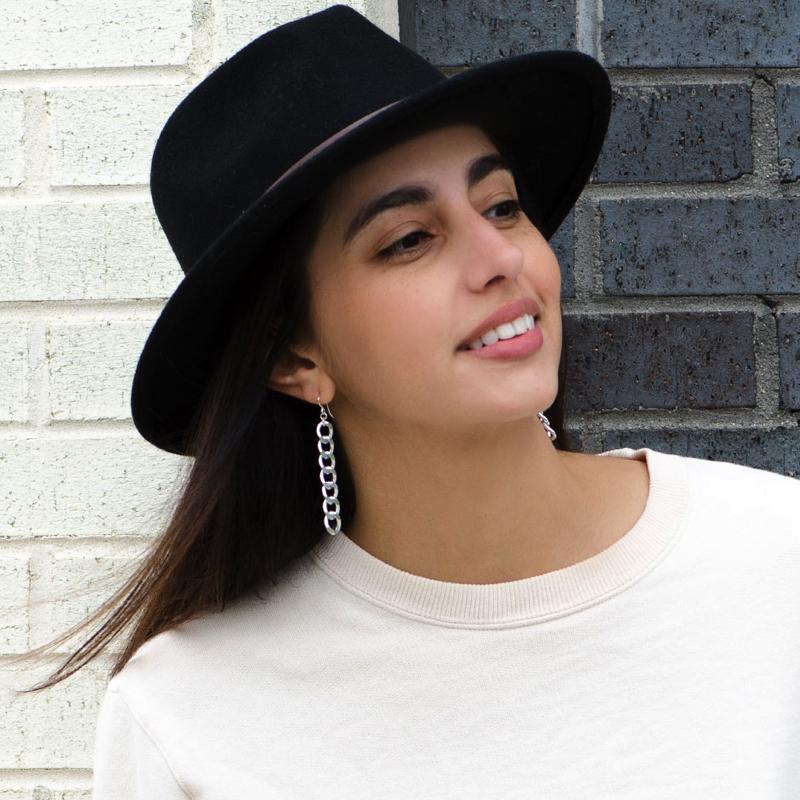 Moon and Lola - Raina Silver Chain Drop Earrings 