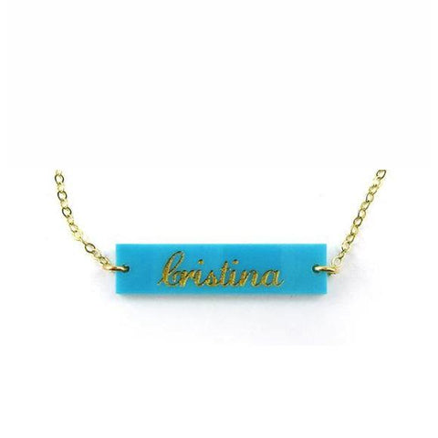 Metal Nameplate Necklace