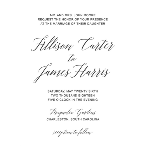 Moon and Lola - Classic Acrylic Wedding Invitations