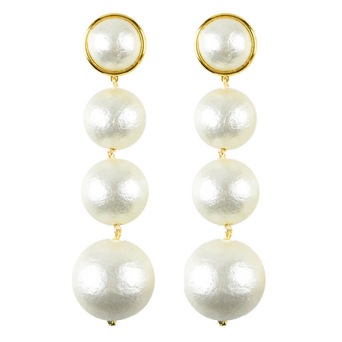 Vannes Cotton Pearl Earrings