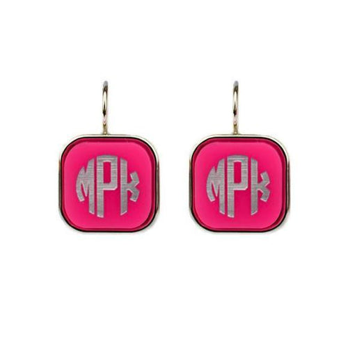 I found this at #moonandlola! - Vineyard Square Monogram Dangle Earrings