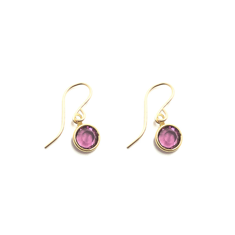 Moon and Lola - Amalfi Dangles Swarovski birthstone charms on French wire hook earrings