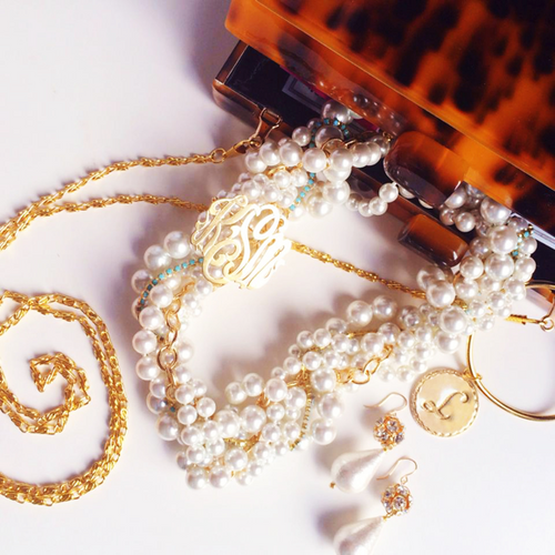 Moon and Lola - Lynbrook Earrings with Southern Living Necklace and Dalton Charm