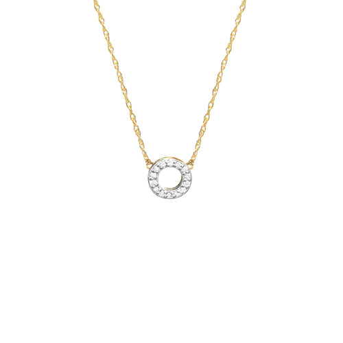 Moon and Lola - Open Circle Diamond Necklace