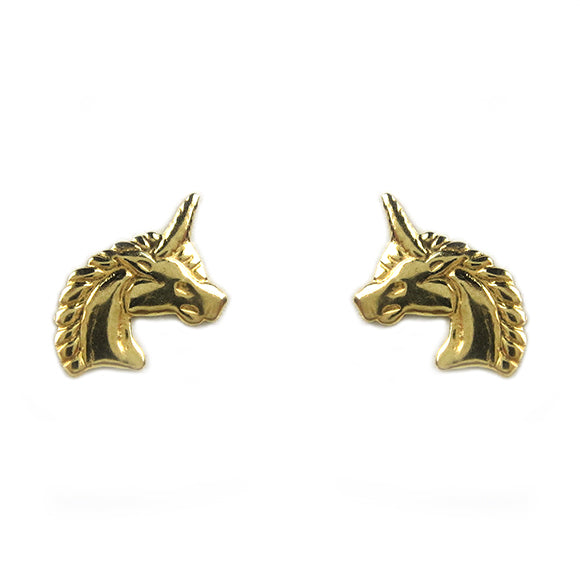 Moon and Lola - Fina 14K Gold Unicorn Studs
