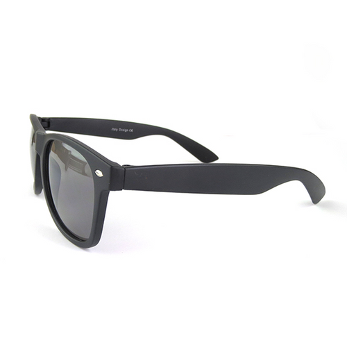 Moon and Lola - Wayfarer-styled matte finish ebony Sunglasses