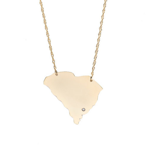 I found this at #moonandlola - Metal State Necklace with Diamond Inlay