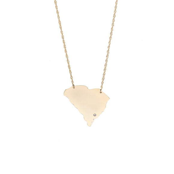 I found this at #moonandlola - Metal State Necklace with Diamond Inlay