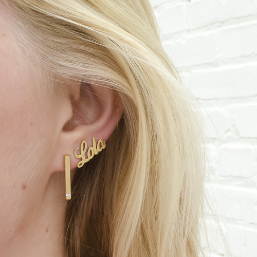 I found this at #moonandlola! - Chelsea Stud Earrings on model