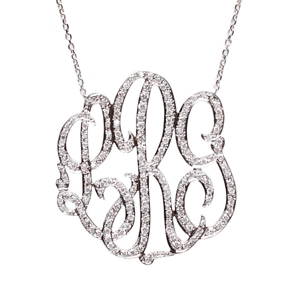 I found this at #moonandlola - Omiya Diamond Monogram Necklace