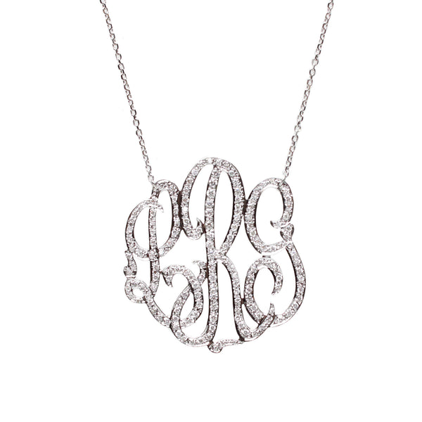 I found this at #moonandlola - Omiya Diamond Monogram Necklace