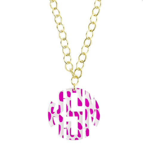 I found this at #moonandlola! - Patterned Block Monogram on Greenwich Chain