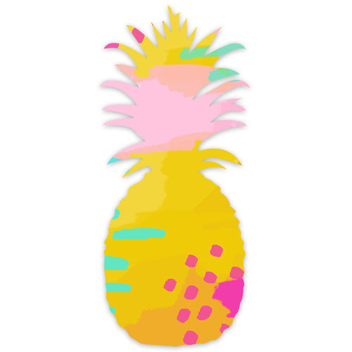 I found this at #moonandlola! - Patterned Pineapple Wall Art Pastel Abstract
