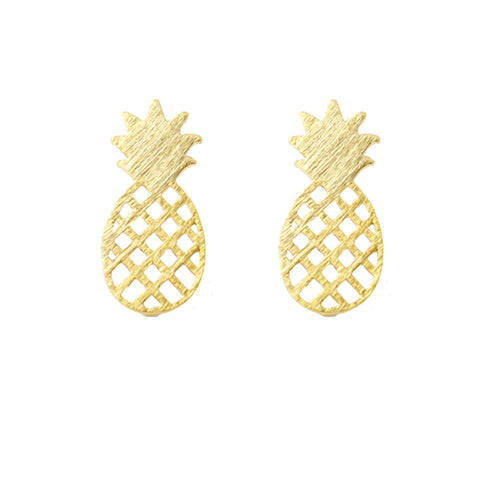 Moon and Lola - Pineapple Stud Earrings in the south the meaning of the pineapple is to show hospitality