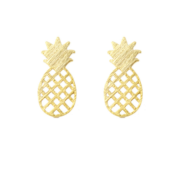 Moon and Lola - Pineapple Stud Earrings in the south the meaning of the pineapple is to show hospitality