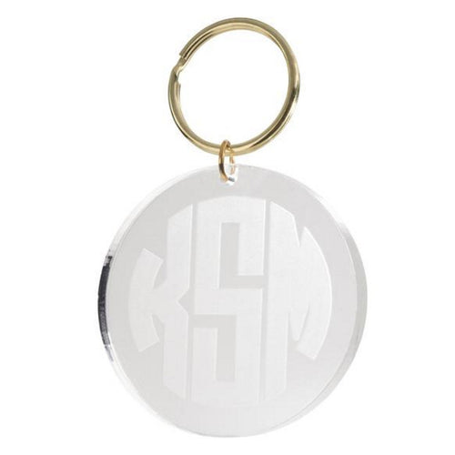 I found this at #moonandlola! - Reverse Engraved Block Monogram Key Chain