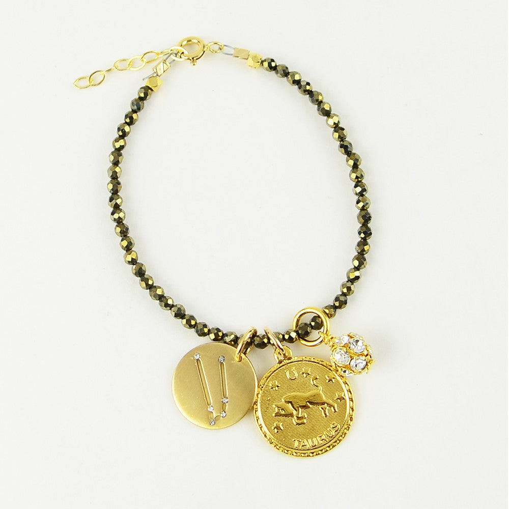 I found this at #moonandlola! - Rhea Bracelet Pyrite with Charms