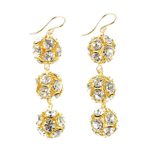 I found this at #moonandlola! - Europa Rhinestone Ball Earrings