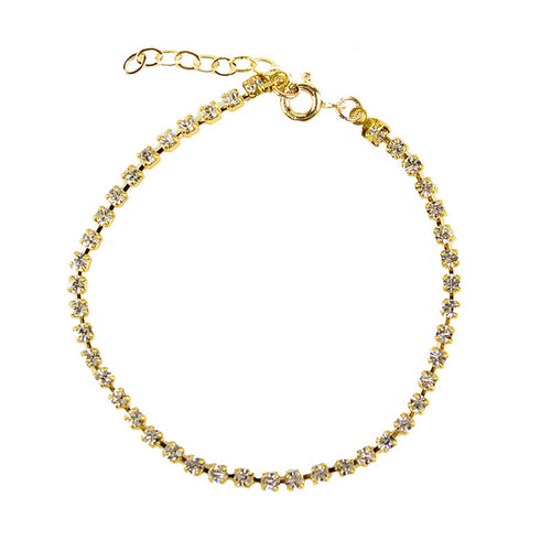 Delicate Rhinestone Chain Bracelet - I found this at #moonandlola