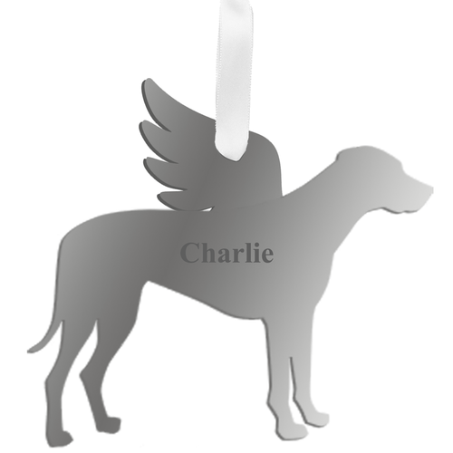 Personalized Angel Rhodesian Ridgeback Ornament - Moon and Lola