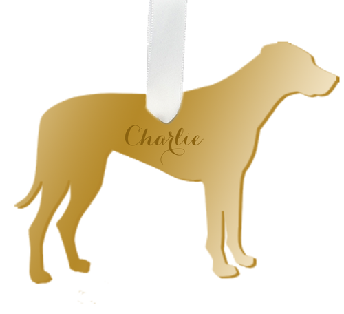 Personalized Rhodesian Ridgeback Ornament - Moon and Lola