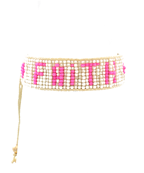 FAITH  BEADED BRACELET - Moon and Lola