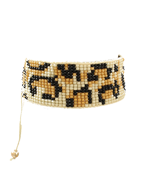 LEOPARD  BEADED BRACELET - Moon and Lola