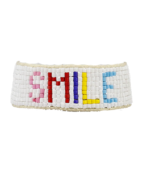 SMILE BEADED BRACELET - Moon and Lola