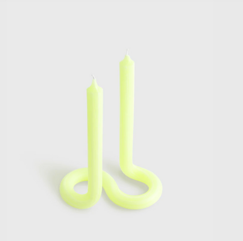 Twist Candle - Yellow - Moon and Lola