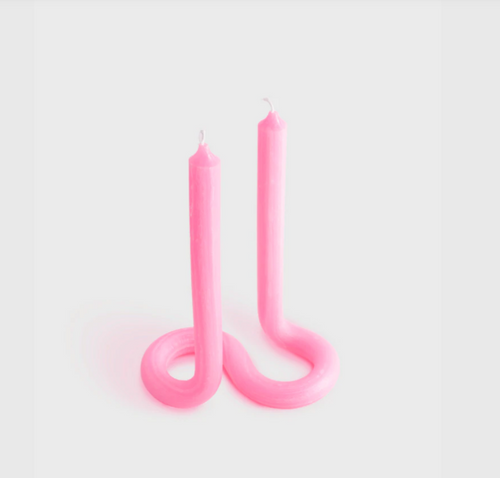 Twist Candle - Pink - Moon and Lola