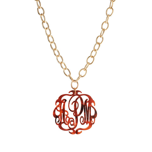 I found this at #moonandlola! - Acrylic Script Monogram Necklace on Greenwich Chain