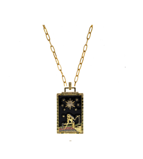 The Star Tarot Card Pendant Necklace - Moon and Lola