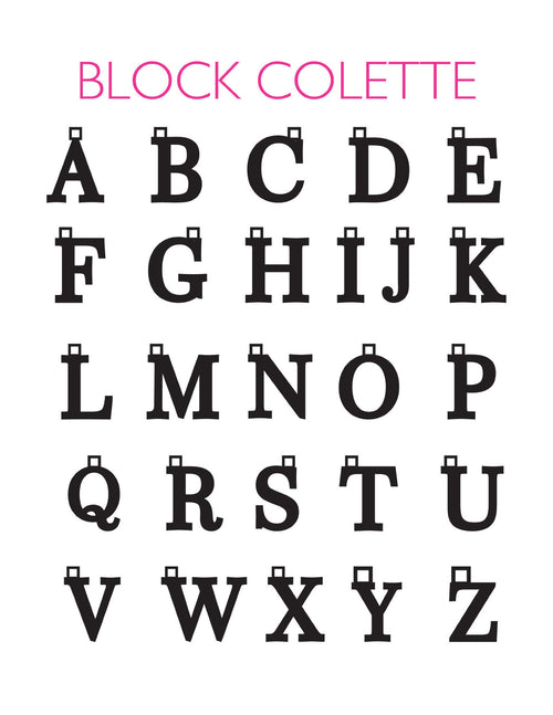 I found this at #moonandlola! - Colette Block Font Sheet