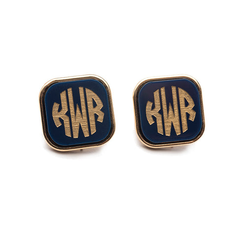 I found this at #moonandlola! - Vineyard Square Monogram Post Earrings