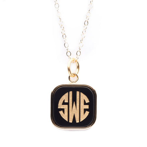 I found this at #moonandlola! - Vineyard Square Monogram Necklace