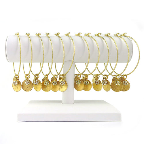 Pre-pack - 12 Small Dalton Bangles with Finishing Touch (WS) - Moon and Lola