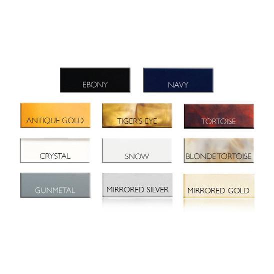 Moon and Lola - Acrylic Color Chart for Old English Engraved Acrylic Bar Necklace