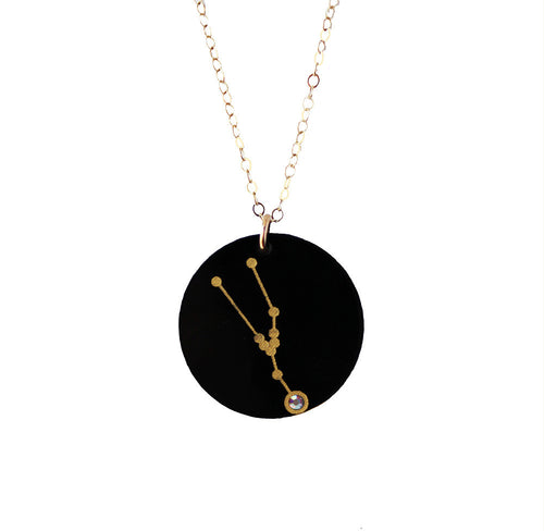 I found this at #moonandlola! - Acrylic Zodiac Constellation Charm on Apex Chain Ebony