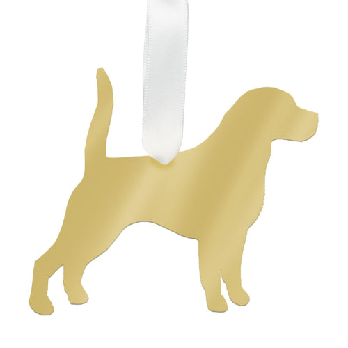 I found this at #moonandlola! - Beagle Ornament Mirrored Gold